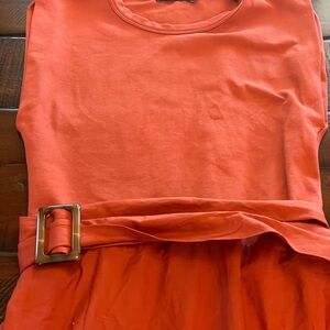 Stylish Red Dress with Belt